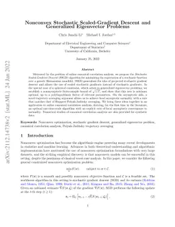 Nonconvex Stochastic Scaled-Gradient Descent and Generalized Eigenvector
  Problems