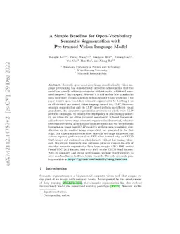 A Simple Baseline for Open-Vocabulary Semantic Segmentation with
  Pre-trained Vision-language Model