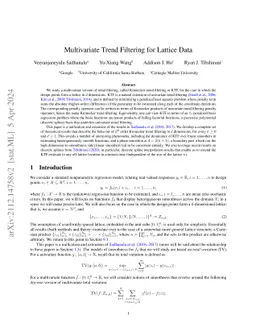 Multivariate Trend Filtering for Lattice Data