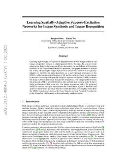 Learning Spatially-Adaptive Squeeze-Excitation Networks for Image
  Synthesis and Image Recognition