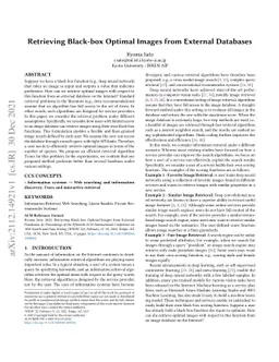 Retrieving Black-box Optimal Images from External Databases