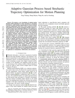 Adaptive Gaussian Process based Stochastic Trajectory Optimization for
  Motion Planning