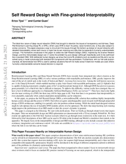 Self Reward Design with Fine-grained Interpretability