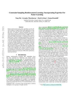 Constraint Sampling Reinforcement Learning: Incorporating Expertise For
  Faster Learning