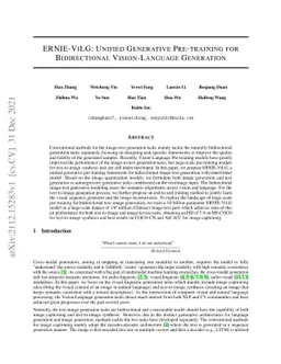 ERNIE-ViLG: Unified Generative Pre-training for Bidirectional
  Vision-Language Generation