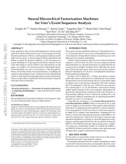 Neural Hierarchical Factorization Machines for User's Event Sequence
  Analysis