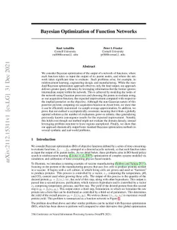 Bayesian Optimization of Function Networks