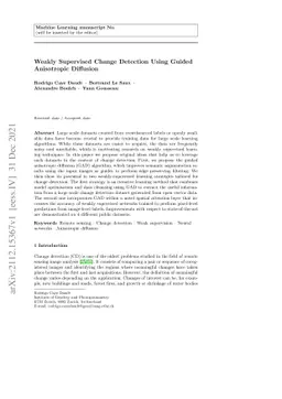 Weakly Supervised Change Detection Using Guided Anisotropic Difusion