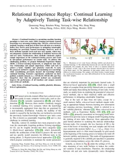Relational Experience Replay: Continual Learning by Adaptively Tuning
  Task-wise Relationship