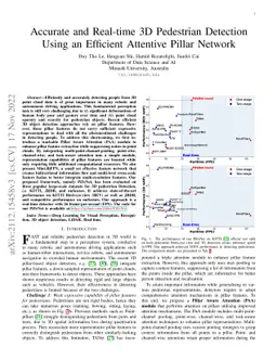 Accurate and Real-time 3D Pedestrian Detection Using an Efficient
  Attentive Pillar Network