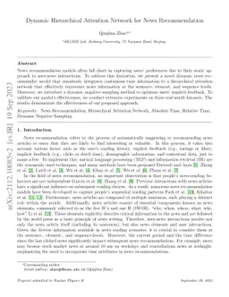 D-HAN: Dynamic News Recommendation with Hierarchical Attention Network