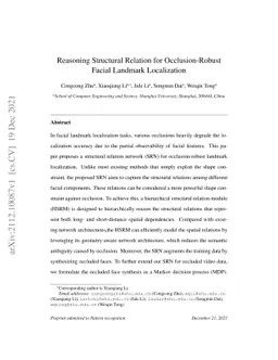 Reasoning Structural Relation for Occlusion-Robust Facial Landmark
  Localization