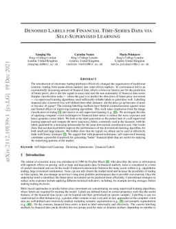 Denoised Labels for Financial Time-Series Data via Self-Supervised
  Learning