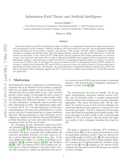 Information Field Theory and Artificial Intelligence