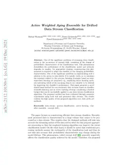 Active Weighted Aging Ensemble for Drifted Data Stream Classification