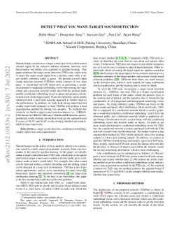 Detect what you want: Target Sound Detection