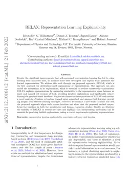 RELAX: Representation Learning Explainability