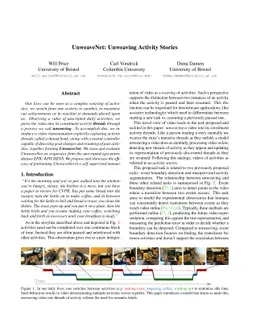 UnweaveNet: Unweaving Activity Stories