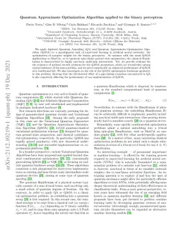 Quantum Approximate Optimization Algorithm applied to the binary
  perceptron