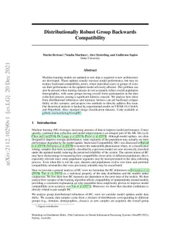 Distributionally Robust Group Backwards Compatibility