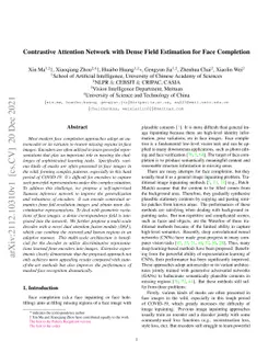 Contrastive Attention Network with Dense Field Estimation for Face
  Completion