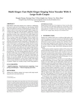 Multi-Singer: Fast Multi-Singer Singing Voice Vocoder With A Large-Scale
  Corpus