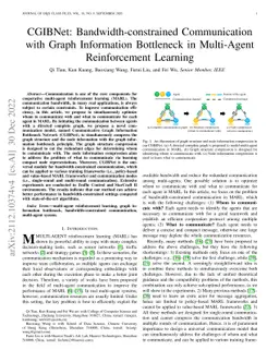 CGIBNet: Bandwidth-constrained Communication with Graph Information
  Bottleneck in Multi-Agent Reinforcement Learning