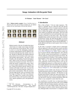 Image Animation with Keypoint Mask