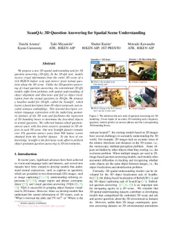 ScanQA: 3D Question Answering for Spatial Scene Understanding