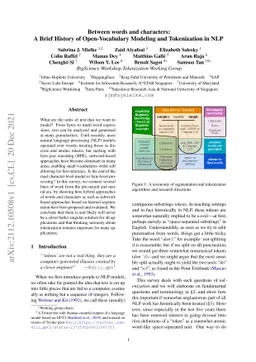 Between words and characters: A Brief History of Open-Vocabulary
  Modeling and Tokenization in NLP