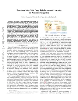 Benchmarking Safe Deep Reinforcement Learning in Aquatic Navigation