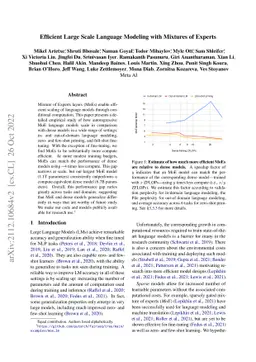 Efficient Large Scale Language Modeling with Mixtures of Experts