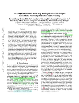 MuMuQA: Multimedia Multi-Hop News Question Answering via Cross-Media
  Knowledge Extraction and Grounding