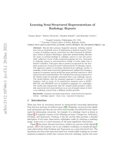 Learning Semi-Structured Representations of Radiology Reports