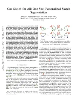 One Sketch for All: One-Shot Personalized Sketch Segmentation