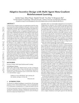 Adaptive Incentive Design with Multi-Agent Meta-Gradient Reinforcement
  Learning