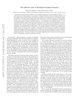 The effective noise of Stochastic Gradient Descent