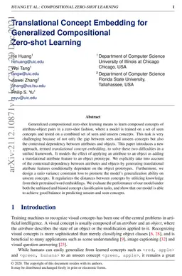 Translational Concept Embedding for Generalized Compositional Zero-shot
  Learning