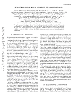 Calabi-Yau Metrics, Energy Functionals and Machine-Learning