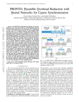 PRONTO: Preamble Overhead Reduction with Neural Networks for Coarse
  Synchronization