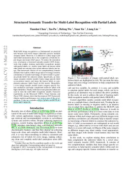 Structured Semantic Transfer for Multi-Label Recognition with Partial
  Labels