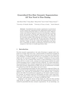 Generalized Few-Shot Semantic Segmentation: All You Need is Fine-Tuning