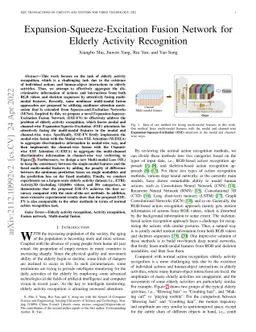 Expansion-Squeeze-Excitation Fusion Network for Elderly Activity
  Recognition