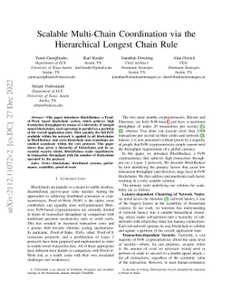 Scalable Multi-Chain Coordination via the Hierarchical Longest Chain
  Rule