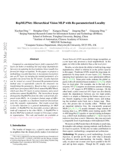 RepMLPNet: Hierarchical Vision MLP with Re-parameterized Locality