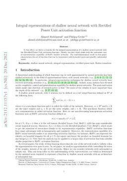 Integral representations of shallow neural network with Rectified Power
  Unit activation function