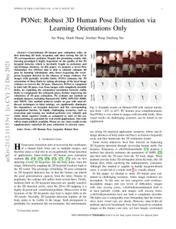 PONet: Robust 3D Human Pose Estimation via Learning Orientations Only