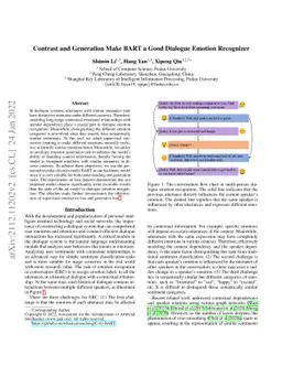 Contrast and Generation Make BART a Good Dialogue Emotion Recognizer