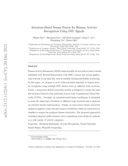 Attention-Based Sensor Fusion for Human Activity Recognition Using IMU
  Signals