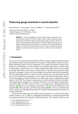 Preserving gauge invariance in neural networks
